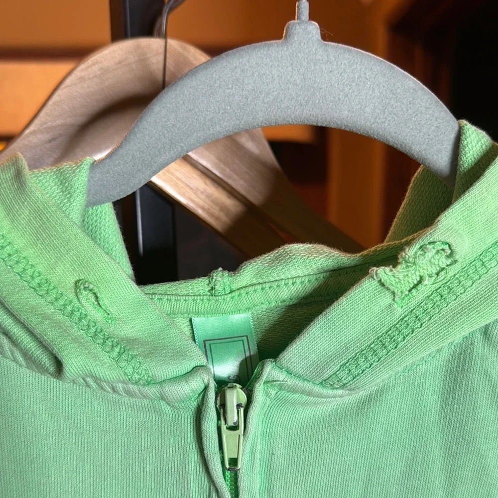 Ragwear Savannah Georgia Sunbleached Green  Orange Zip Up Hoodie Size Small